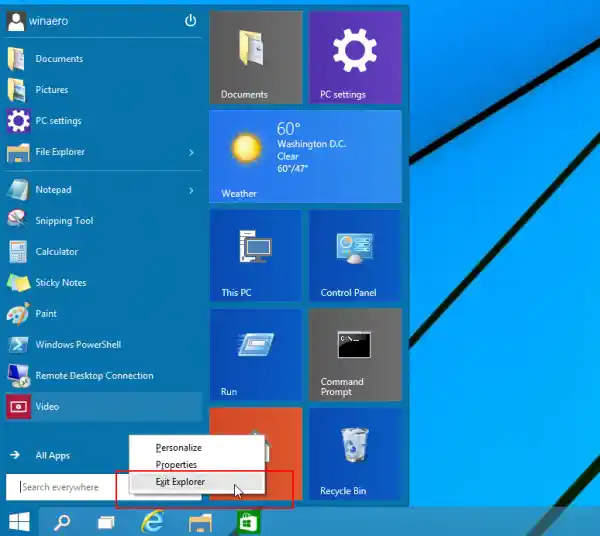 Gezgin Windows 10