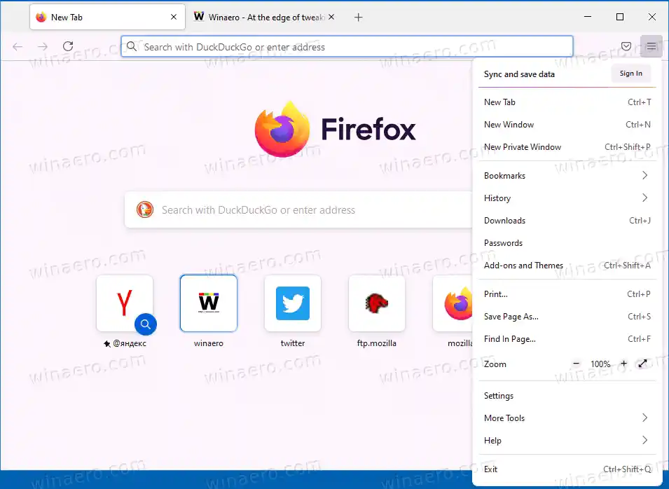 Firefox 89 nouveau look