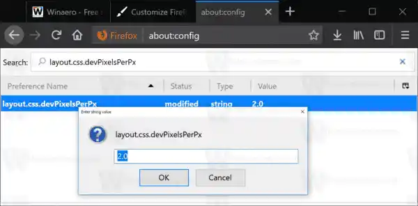 Povolit HiDPI Scaling ve Firefoxu