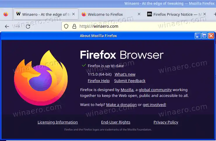 Firefox 115 ist mit Verbesserungen beim Datenimport erhältlich