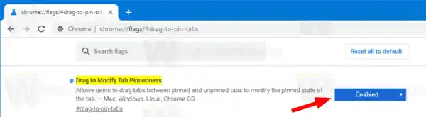 Fixați filele utilizând glisare și plasare în Google Chrome