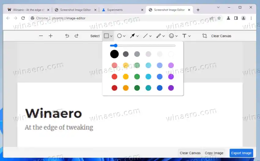 Screenshot-editor in Google Chrome