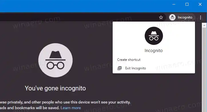 Pinapayagan na ngayon ng Chrome ang paggawa ng shortcut ng Incognito Mode sa isang click