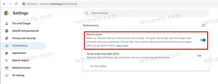 Chrome में टैब मेमोरी उपयोग की जानकारी कैसे सक्षम करें