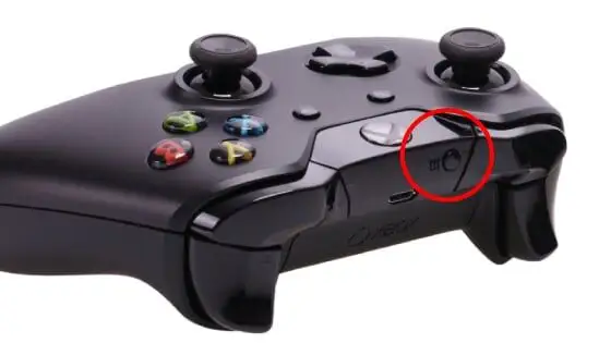 nút đồng bộ hóa bộ điều khiển xbox