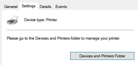 Folder ng Mga Device at Printer