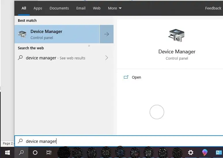 Maghanap para sa Device Manager