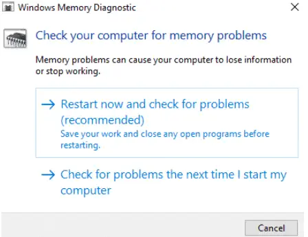 problemi di memoria di windows 7