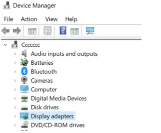 adaptadores de pantalla de windows