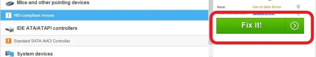 คลิกที่ไดรเวอร์แล้วกด Fix It!