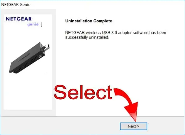 Terminer le processus de désinstallation