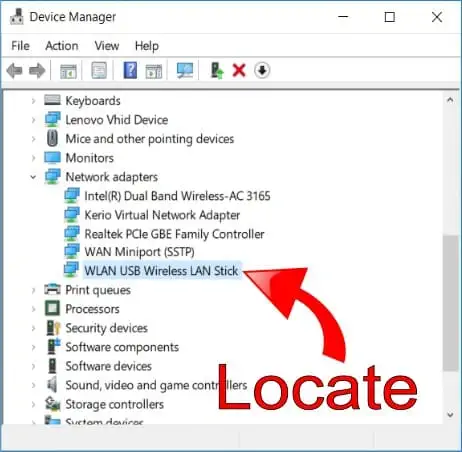 Localitzeu la memòria USB WLAN