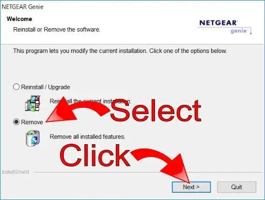 Nyahpasang Netgear Genie