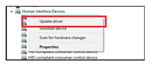 actualización del controlador