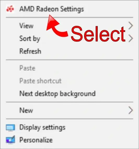 Greifen Sie über den Desktop auf die Radeon-Einstellungen zu