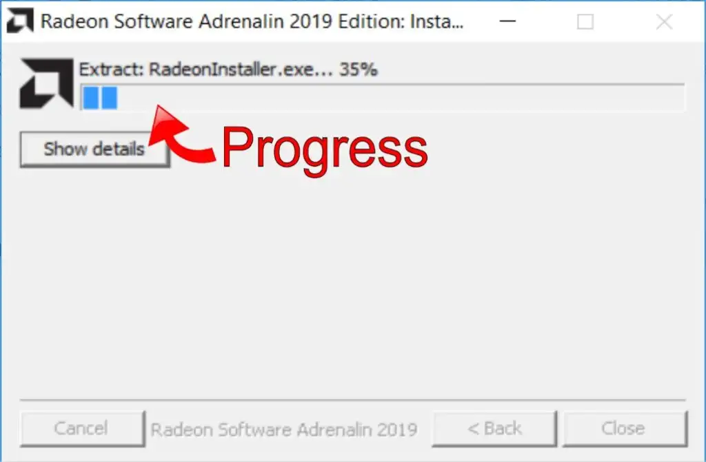 Installationsdateien entpacken