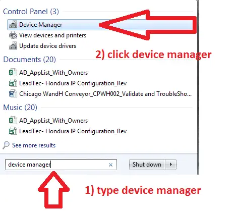 Acceder al Administrador de dispositivos