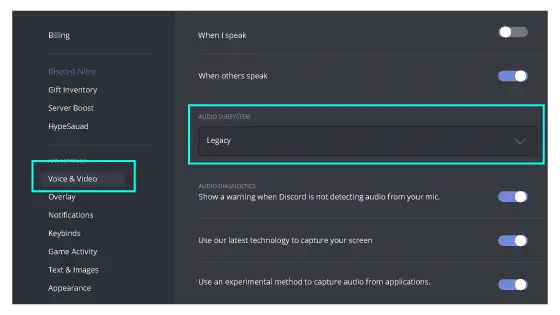 niezgodny starszy podsystem audio