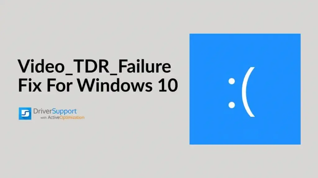 Video_TDR_Failure Fix Za Windows 10