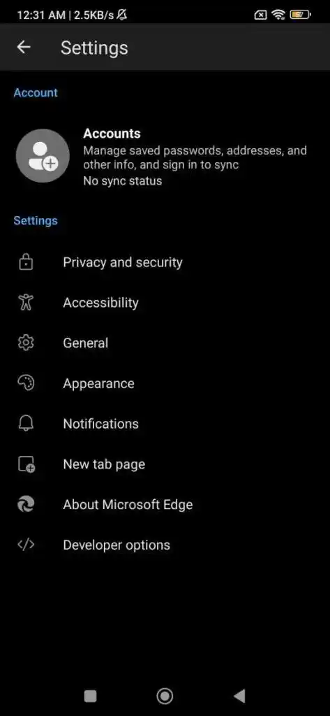 Microsoft Edge Canary para Android permite instalar cualquier extensión