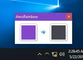 Windows 10 AeroRainbow প্রিভিউ