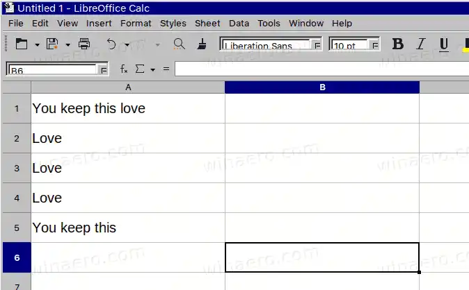 Az ismétlődő sorok eltávolítása a LibreOffice Calc alkalmazásból