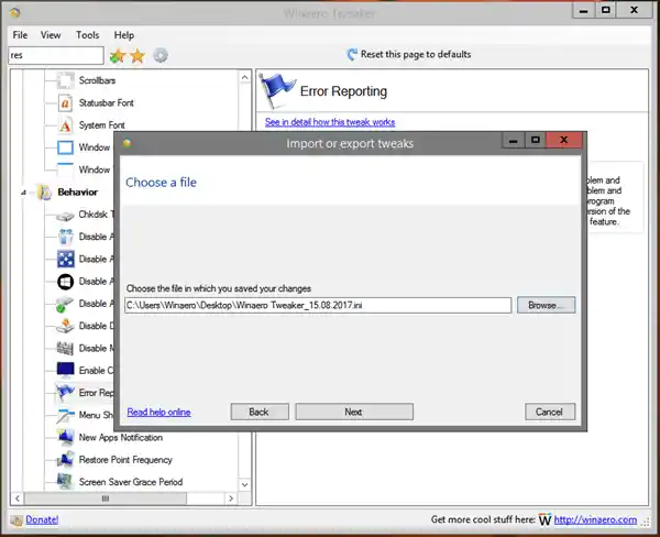 Import Winaero Tweaker IE Wizard(2)
