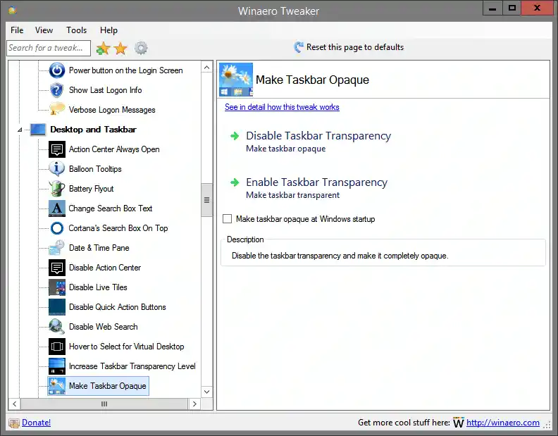 Jadikan Taskbar Buram