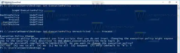 PowerShell Execution Policy är inställd för en process