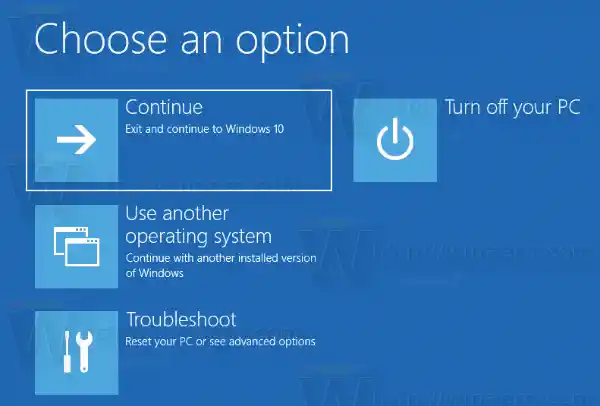 Windows 10 Boot Entry Identifier