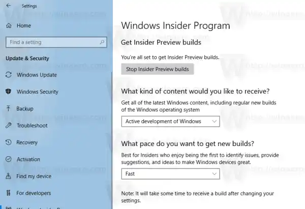 วิธีหยุดรับ Insider Preview Builds ใน Windows 10