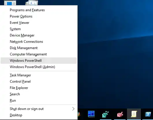 Windows 10 käivitab powershelli