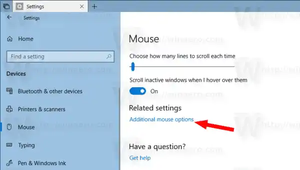 Schakel Mouse ClickLock in Windows 10 in