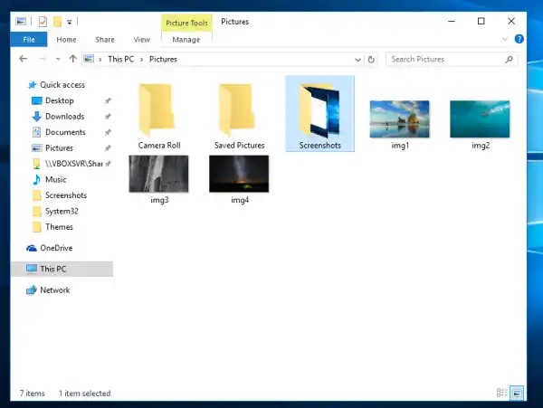 Alterar ou restaurar o local da pasta de imagens salvas no Windows 10