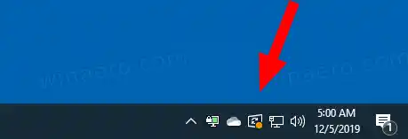 Icono de la bandeja de estado de actualización de Windows 10