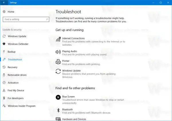 Deshabilite la solución de problemas automática recomendada en Windows 10