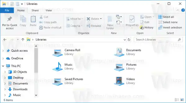 Windows 10에서 라이브러리에 폴더 포함