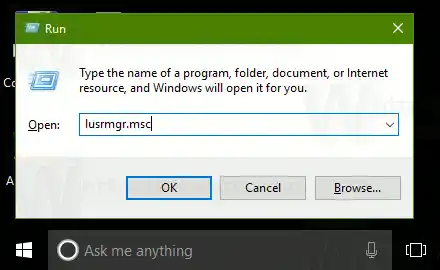 Agregar o quitar usuario del grupo en Windows 10