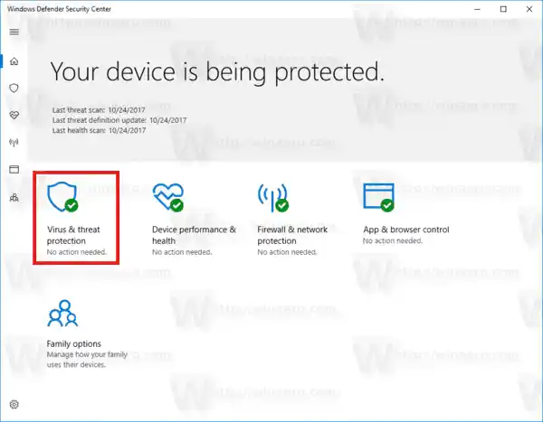 „Windows 10“ išjunkite „Windows Defender Tweak“.