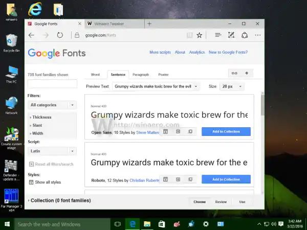 Windows 10'da Google yazı tipleri nasıl kurulur ve kullanılır?