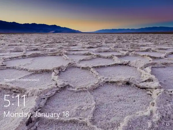 Obraz ekranu blokady użytkownika systemu Windows 10 niezmieniony