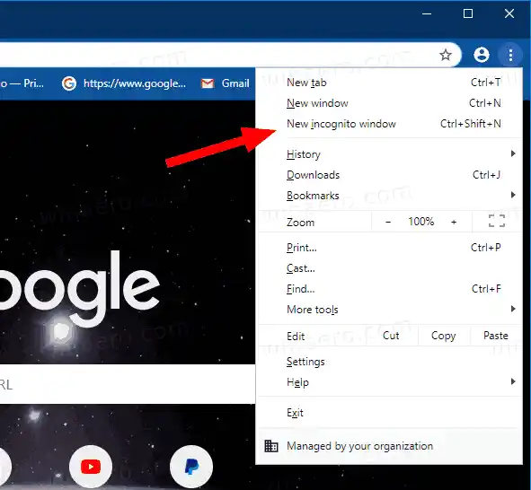 Google Chrome Gizli Modunu Etkinleştirmeye veya Devre Dışı Bırakmaya Zorla