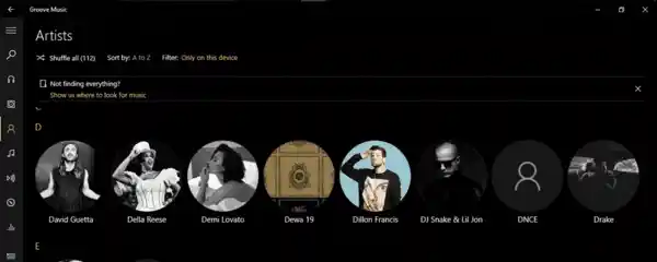 Defina a arte do Groove Music Artist como tela de bloqueio ou papel de parede da área de trabalho