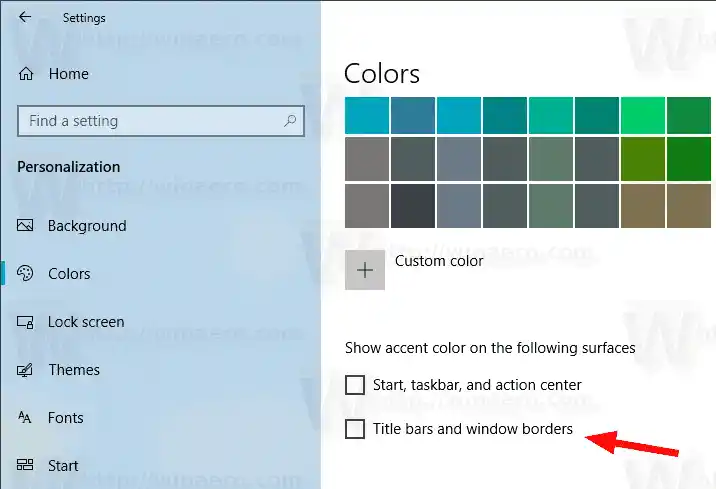 Windows 10 Dark Title Bar สีฟ้าเน้นสี