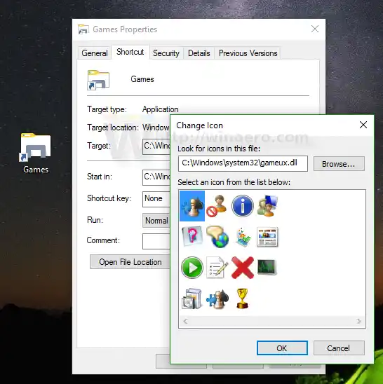 Folder Game Windows 10 disematkan ke bilah tugas