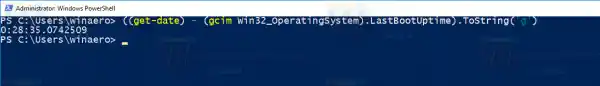 Waktu Aktif Di Powershell