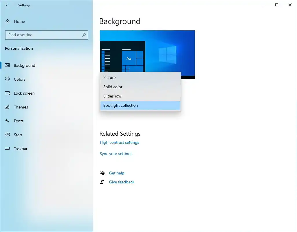 Windows 10 pronto permitirá usar Spotlight como fondo de escritorio