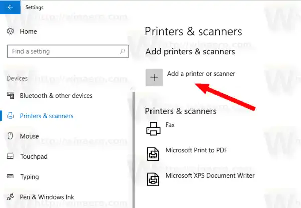 Windows 10-printer installeret 2