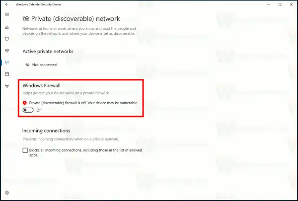 Активирайте защитната стена на Windows в Windows 10 в PowerShell