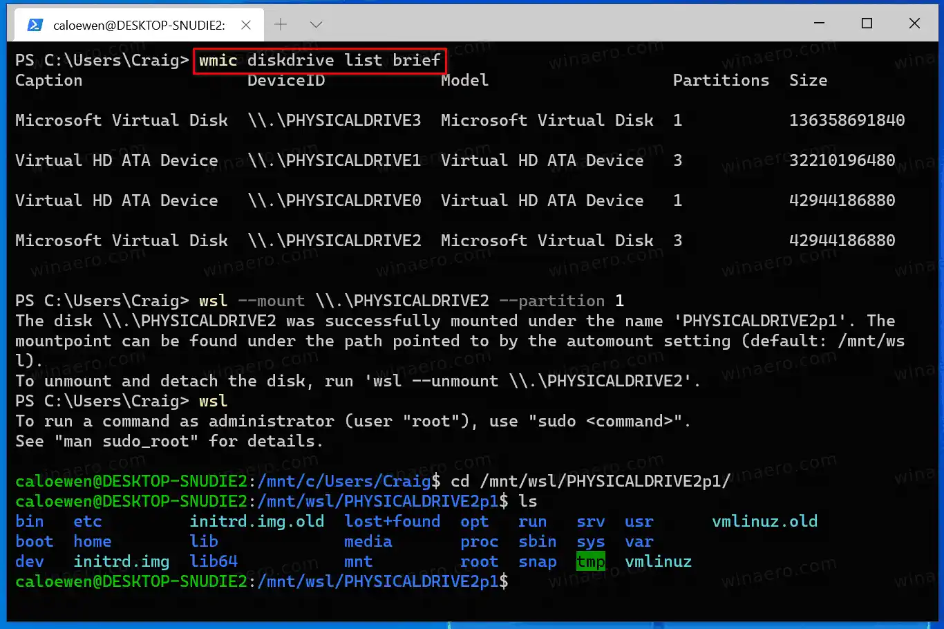 Pasang Sistem Fail Linux dalam Windows 10